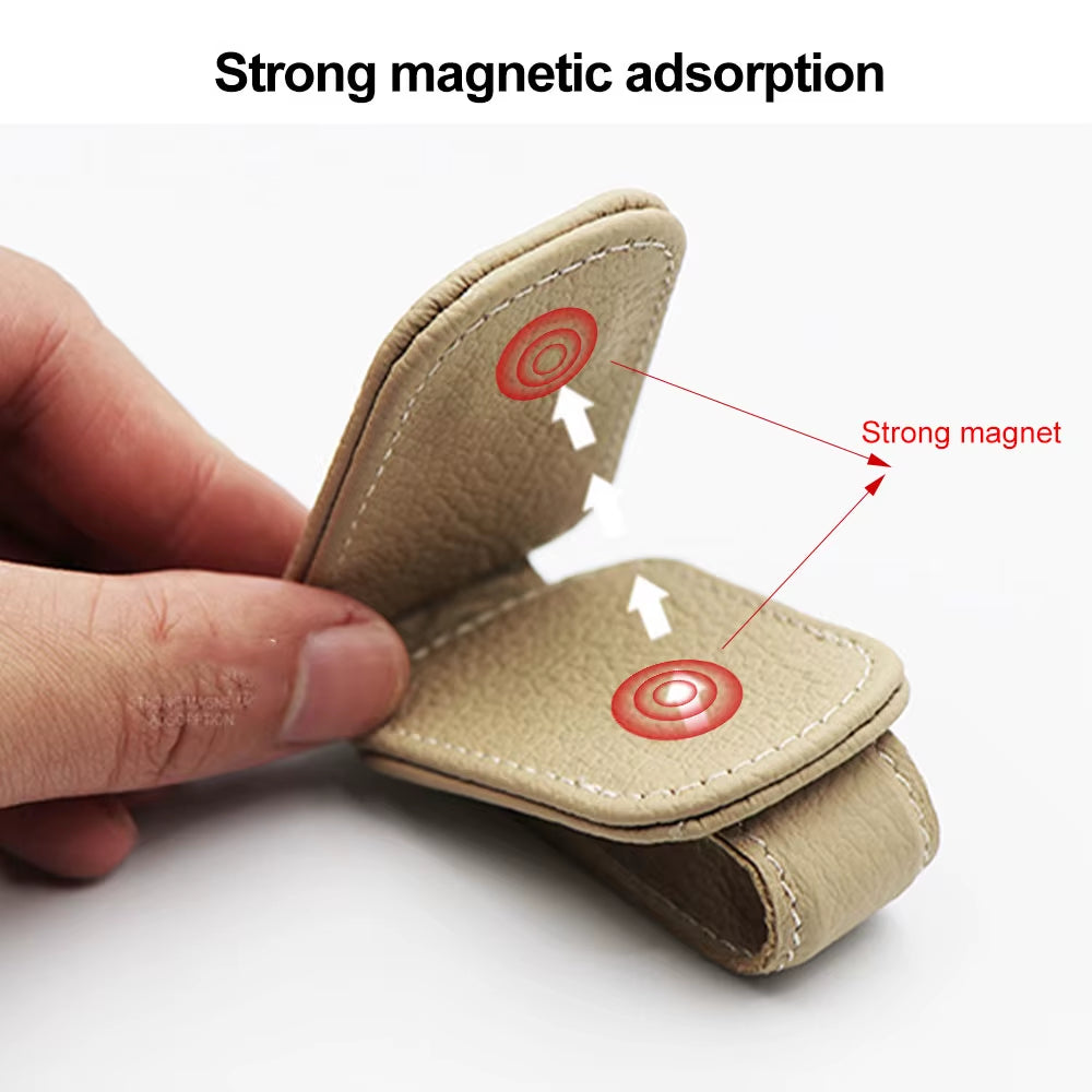 Universal Car Sunglasses Clip Card Ticket Holder Stand Fastener Pen Case Eyeglasses Sun Visor Car Accessories